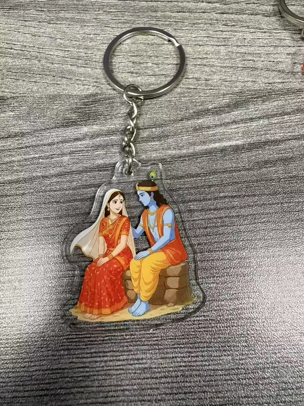 Radha Krishna Acrylic Keychain – DnChaitu