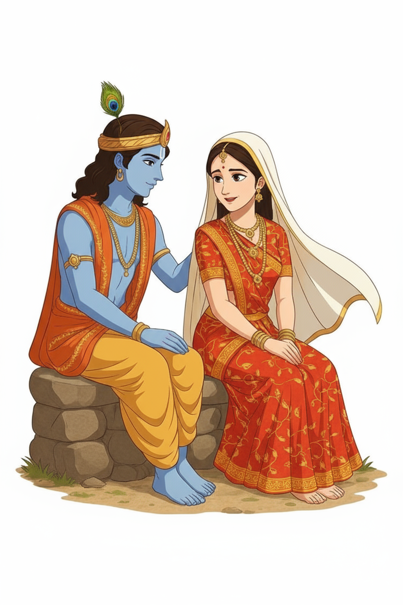 Radha Krishna Acrylic Keychain – DnChaitu